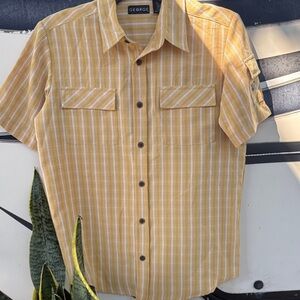 George kid's Mustard Plaid Button Down Shirt